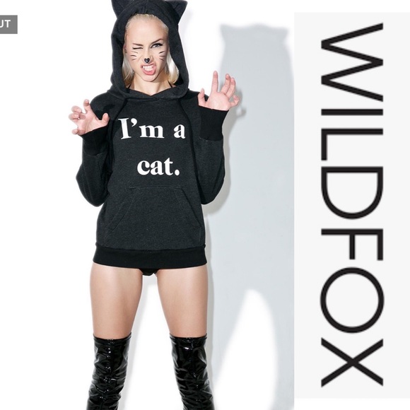 Wildfox Sweaters - Wildfox “I’m A Cat” Guess What I Am Cuddles Cat Hoodie